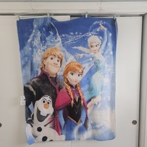 Disney Frozen Blanket - Dark Gray & Light Blue Trim